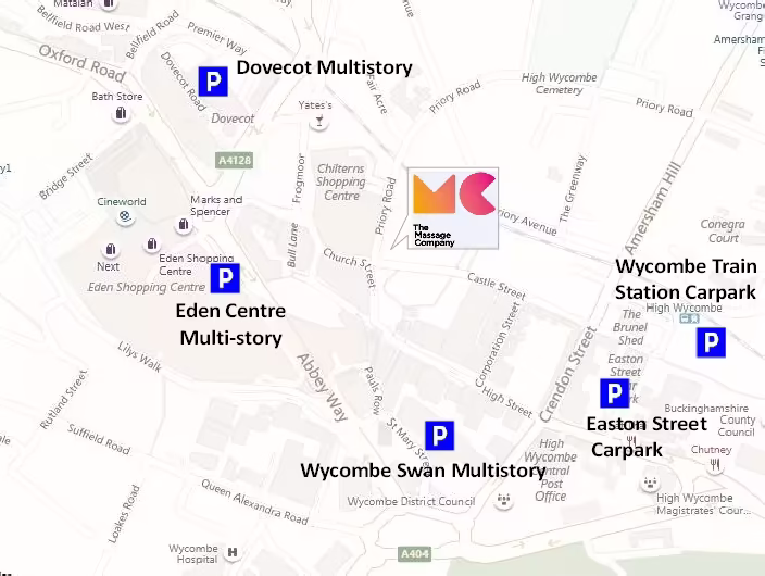 High Wycombe Parking Map e1773999242574